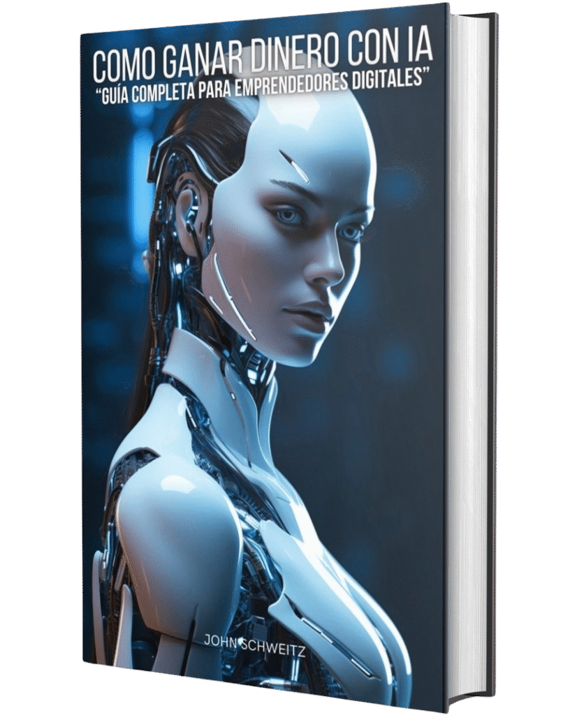 Portada del eBook Cómo ganar dinero con IA. Guía completa para emprendedores digitales, del autor John Schweitz.